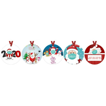 

Heiheiup Christmas Ornament Paperboard Pendant Crafts 5PCS Christmas Tree With Rope Decoration Hangs Ball Christmas Lights