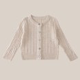 thumbnail image 2 of OJSFQUFP Kids Knit Cardigan Toddler Boys Girls Crew Neck Button Down Long Sleeve Knitted Sweater Jacket Fall Winter, 2 of 9