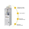 thumbnail image 3 of Small Bathroom Storage Cabinet, Slim Toilet Paper Storage Cabinet Space Saving  for Restroom, 3 of 7