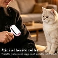 thumbnail image 5 of Compact Sticky Mini Lint Roller, Reusable Travel Extra Sticky Lint Remover Brush, Handheld Tear‑Off Pet Hair Remover for Dust Clothes Pet Hair on Sofa, Clothes, Furniture, Carpet,Pink, 5 of 9
