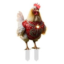 Deeceymbur Christmas Chicken Garden Stake Outdoor Decoration with Animal Design for Yard Farm Decor