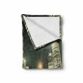 thumbnail image 2 of City Soft Flannel Fleece Blanket, Shanghai Lujiazui Finance and Trade Zone of the Modern City Night View, Cozy Plush for Indoor and Outdoor Use, 50" x 60", Charcoal Grey Multicolor, by Ambesonne, 2 of 6