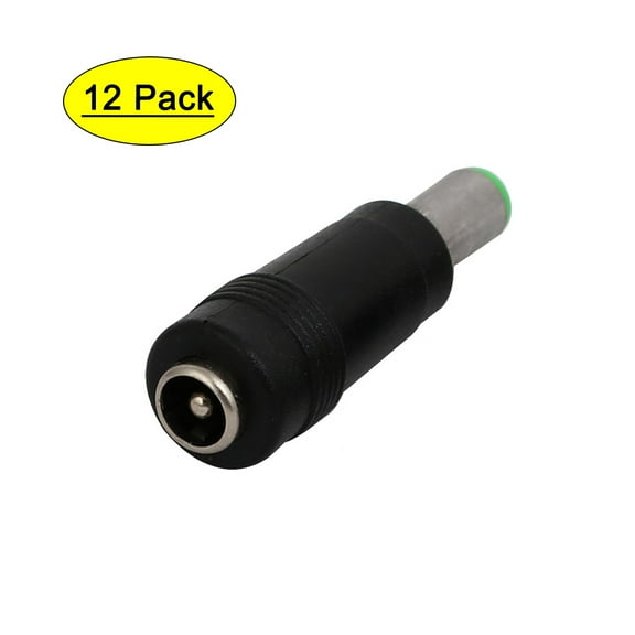 Plastic Shell 6.3mm x 3.0mm Male to 5.5mm x 2.5mm Female DC Power Adapter 12pcs