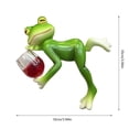 thumbnail image 2 of Funny Drinking Frog Flower Pot Hugger Figurines for Home Garden Fence Decor, 2 of 5