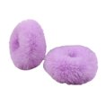 thumbnail image 1 of 2Pcs Bright Color Simple Hair Ties Handmade Faux Rabbit Fur Furry Scrunchies Hair Accessories, 1 of 11