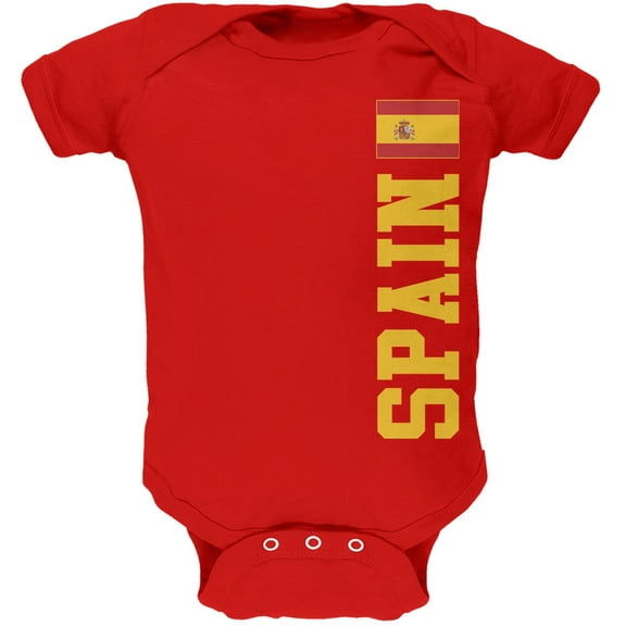 World Cup Spain Red Soft Baby One Piece - 9-12 months