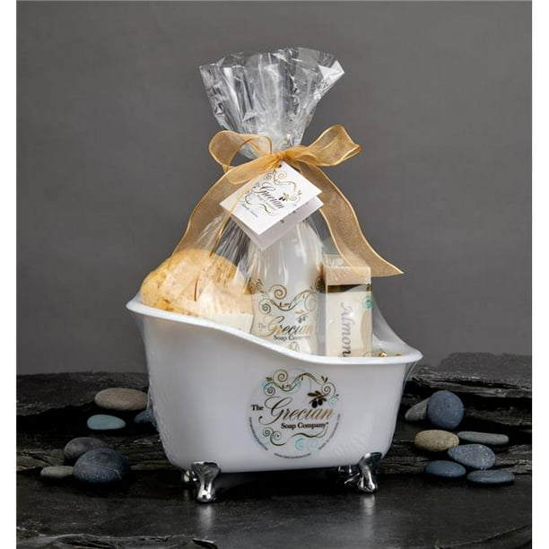 Oz Island Citrus Bath Tub Gift Set, Bathtub Shaped Basket