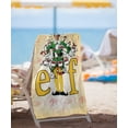 thumbnail image 2 of Elf Beach Towel, 30"x60", Buddy Doodles Beach Towel, 2 of 6