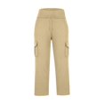 thumbnail image 2 of Juslio Girls Pants Solid Casual Pocket Button Up for Kids Khaki, 2 of 6