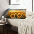 thumbnail image 6 of Gukieu Beautiful Golden Sunflower Field Print Plush Pillow Cover, Hidden Zipper Pillow Protector without Pillow Core, Suitable for Bedroom, Office, Car Decoration-20"x30", 6 of 6