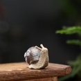 thumbnail image 3 of Adornos en miniatura de caracol en miniatura de paisaje de bonsái de cerámica, decoración de escritorio de té, accesorios de jardinería El 1.8x4.5x2.2cm CUTICAT Paisaje de caracoles, 3 of 8