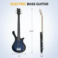thumbnail image 7 of GLARRY 4 String Electric Bass Guitar, 36-inch Bass Guitar Beginner Kit with Cable, Strap and Bag for Kids, Boy and Girl (Dark Blue), 7 of 7