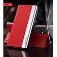 thumbnail image 2 of Case for Samsung Galaxy S21 Ultra (Not fit S21) Premium PU Leather Cover [Shockproof TPU Interior Case] Stand Flip Phone Case for Samsung Galaxy S21 Ultra CX Red, 2 of 9