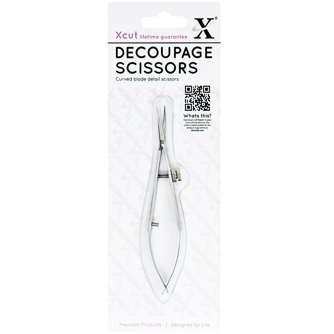 Xcut Ultra Fine Decoupage ScissorsCurved Tip