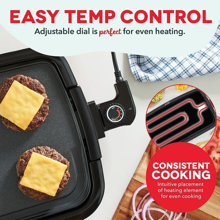 DASH Everyday Nonstick Deluxe Electric Griddle with Removable