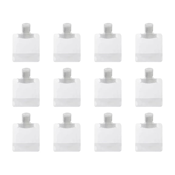 12 Pack Leakproof Travel Toiletry Pouches Refillable Squeeze Liquid Bags Reusable Containers for Cosmetics, 30ml