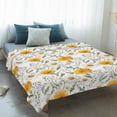 thumbnail image 4 of Spring Daisy Blanket Soft Cozy Warm Throw Blanket for Couch, Plush Fuzzy Flannel Fleece Blankets for Sofa, Country Watercolor Yellow White Floral Leaf Bed Blankets Lightweight Gifts for Men, 32"x48", 4 of 9