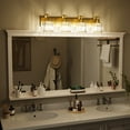 thumbnail image 5 of Modern Crystal Bathroom Vanity Lights Gold Bathroom Light Fixtures Crystal Vanity Shower Lights Over Mirror-4 Light, 5 of 7
