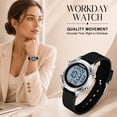 thumbnail image 6 of Watch for Women,Digital Sport Women Wristwatch with Silicone Strap Alarm/Stopwatch/Back Light Birthday Gifts for Women, 6 of 9