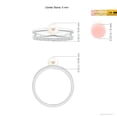 thumbnail image 6 of ANGARA Freshwater Cultured Pearl Dual Shank Ring with Diamonds in 14K White Gold for Women | June Birthstone, Birthday, Anniversary, Jewelry Gift for Women | Pearl Ring, 6 of 10