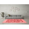 thumbnail image 3 of Ahgly Company Machine Washable Indoor Rectangle Abstract Red Modern Area Rugs, 2' x 5', 3 of 4