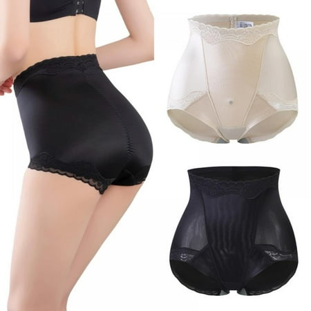 

Baywell 2 Pack Lace Tummy Control Shapewear Panties for Women High Waist Seamless Body Shaper Slimming Shaping Underwear Girdle Brief L