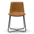 thumbnail image 2 of Set of 2 Amery Iron Frame Vintage Cappuccino Faux Leather Dining Chair, 2 of 4