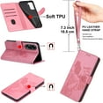thumbnail image 2 of Wallet Case for Samsung Galaxy S20 Plus, Premium Embossed PU Leather Flip Cover with Card Holder Kickstand Wrist Strap, Full Body Phone Protection Case for Samsung Galaxy S20 Plus, S5pink, 2 of 11
