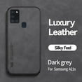thumbnail image 2 of Allytech Luxury Leather Case for Samsung Galaxy A21s, Ultra Slim Thin Imported Leather Magnetic Shockproof Rugged Case For Samsung Galaxy A21s,Darkgray, 2 of 7