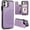 Purple, variant on for iPhone 12 Pro/iPhone 12 Wallet Case with Card Holder,Mandala Emboss PU Leather with Kickstand Credit Card Slots Clasp Slim Flip Cover for iPhone 12/12 Pro 6.1 Inch (Gray)