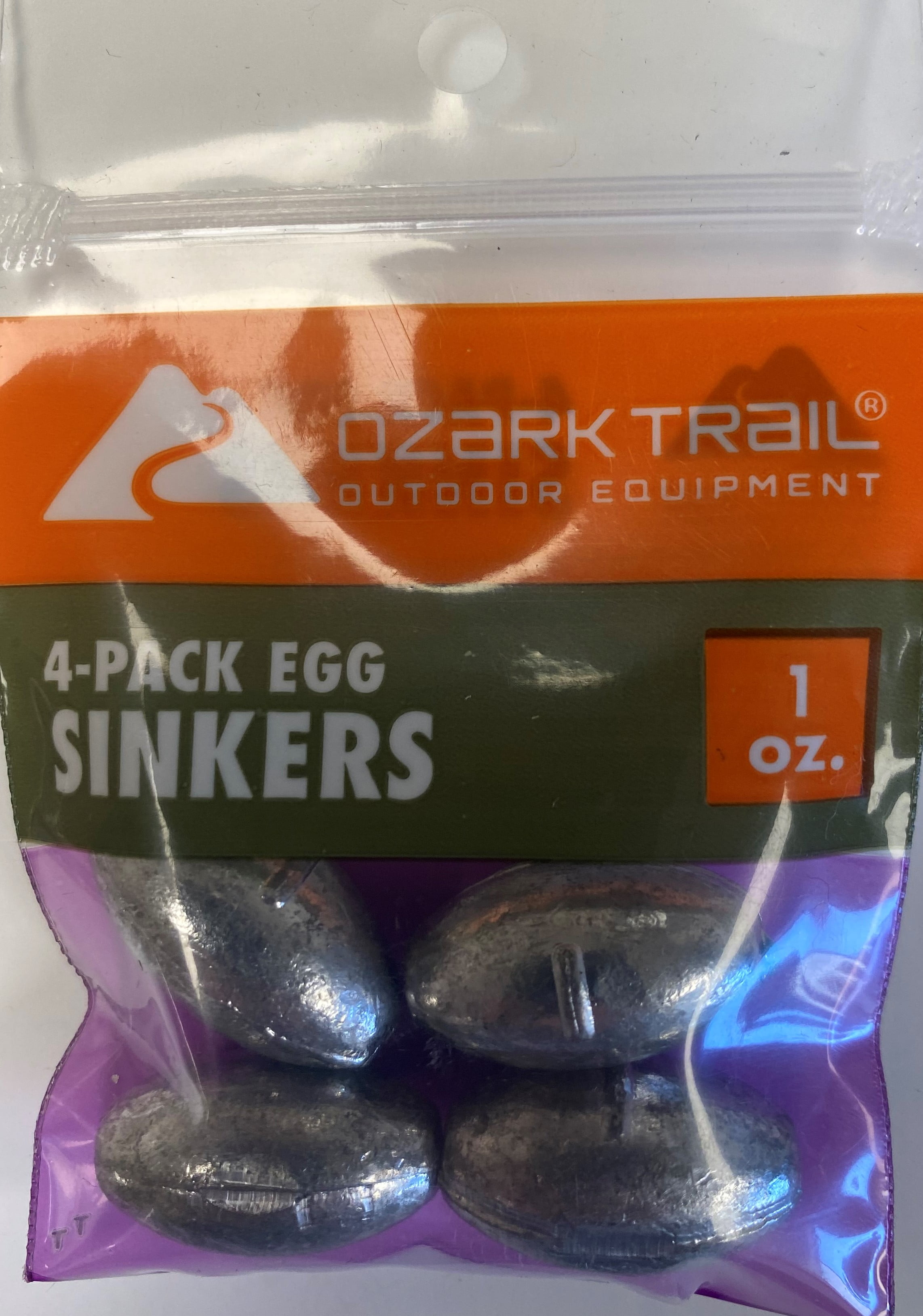 (4 pack) Ozark Trail 4 Count Lead Egg Sinkers 1 oz