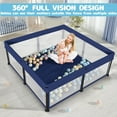 thumbnail image 4 of G TALECO GEAR Baby Playpen with Mat, Foldable Playpen for Babies and Toddlers, Portable Travel Play Yard, Blue, 4 of 8