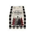 thumbnail image 2 of Christmas Linen Table Runner, Christmas Table Cover with Classic Printed Pattern, Washable Dining Table Decoration for Home and Party, 72.05 x 12.99 inch, 2 of 3