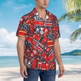 thumbnail image 3 of Susaid Fire Sign Print Short Sleeve Shirts Button Down Casual Shirts Summer Beach Aloha Button Down Short Sleeve for Men ,X-Large, 3 of 7