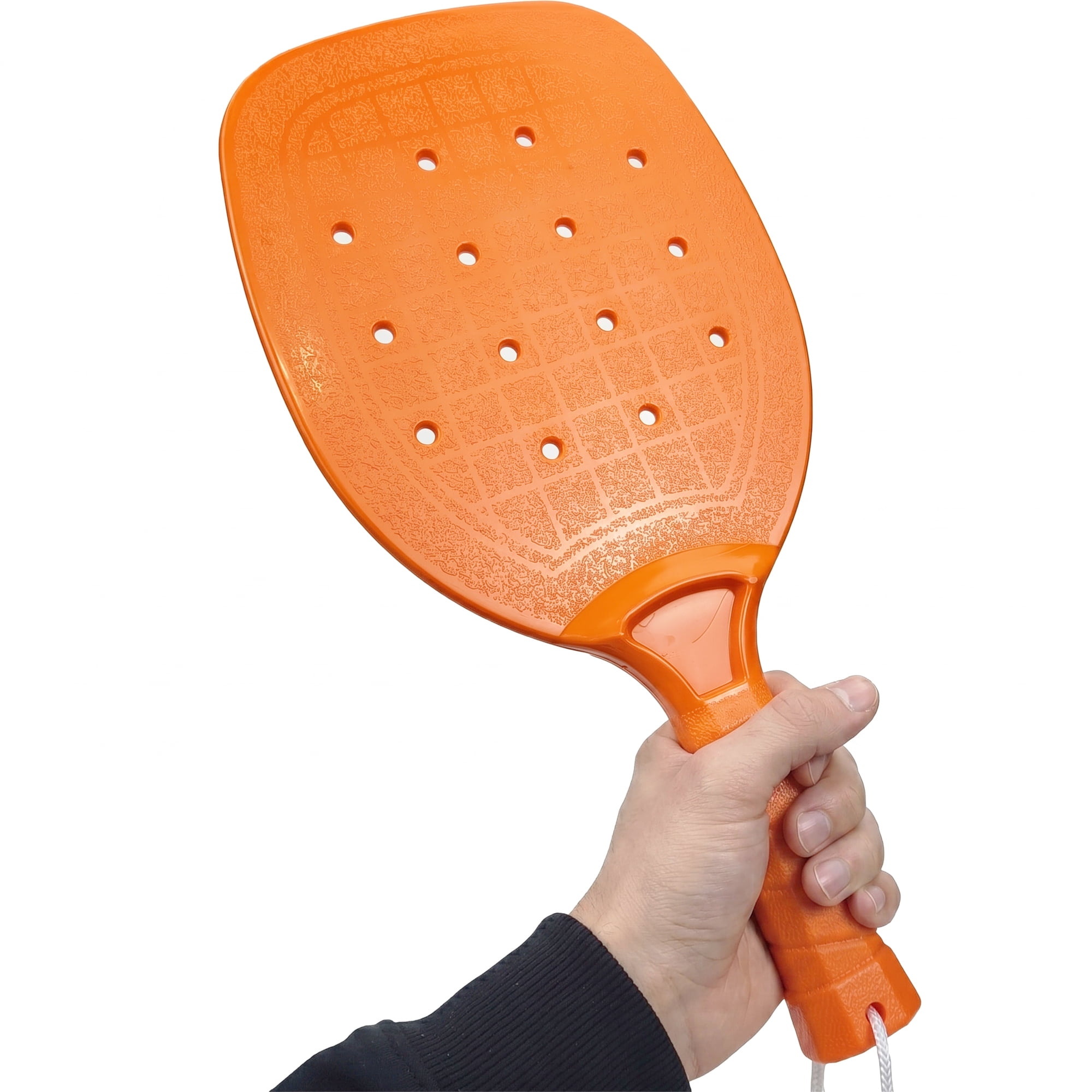 PRISP Set of Pickleball Racquets - 6 Coloured Sturdy Plastic Paddles 15 in