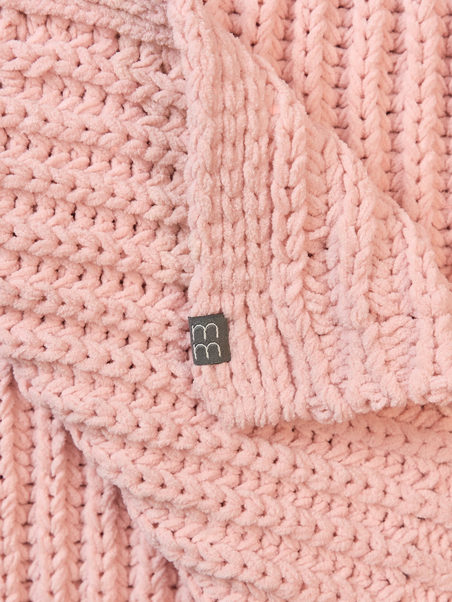 Modern Moments by Gerber Baby Neutral Chenille Blanket, Silver Pink, One Size