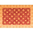 thumbnail image 1 of Ahgly Company Indoor Rectangle Oriental Orange Modern Area Rugs, 2' x 4', 1 of 4