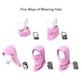 thumbnail image 2 of Graflsoa Double-Layer Fleece Balaclava for Girls - Light Rose, Soft & Windproof, Adjustable Fit for Outdoor Sports, 2 of 6