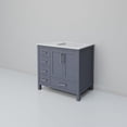 thumbnail image 5 of Jacques 36 in. W x 22 in. D Right Offset Dark Grey Bath Vanity and Cultured Marble Top, 5 of 8