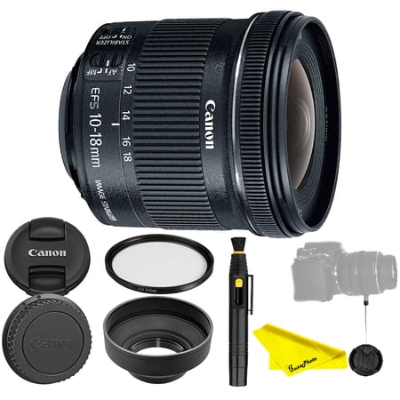 Canon EF-S 10-18mm f/4.5-5.6 IS STM Lens + Buzz-Photo Professional Bundle Kit
