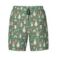 thumbnail image 4 of Lsque Mens Swim Trunks Mushrooms Gnome Pattern - Bathing Suit Compression Liner - Beach Swim Shorts Swimwear - (S-3XL) - Stretch Quick Dry -Large, 4 of 9