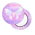 thumbnail image 3 of Round Bar Stool Seat Covers, Purple Sparkling Butterfly Elastic Round Chair Cover Stool Seat Slipcover Bar Stool Cushions Round Pad for 12-14 inch, 3 of 7