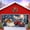 Multi5, variant on 8X7 ft Christmas Village Garage Door Cover Colorful Winter Snow Night Pine Tree Santa Claus Backdrop Xmas Fantasy Cartoon Fairy Tale Kids Party Decoration Outdoor Indoor Banner Cover