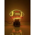 thumbnail image 5 of American Football Sports Fan Team Sports Themed Ball Lamp Night Light LED Personalized Free Name Room Man Cave Decor 16 Colors & Remote, Made in America! (New England), 5 of 7