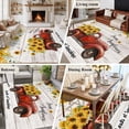 thumbnail image 5 of Sunflower Truck Area Rugs 8'x10', Small Throw Rugs for Living Room Patio, Elegant Yellow Floral Summer Botanical Wooden Indoor Outdoor Rug Non-Slip Low Pile Carpet Runner Reversible Floor Mats, 5 of 8