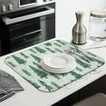 thumbnail image 3 of Light Green Christmas Tree Pattern Dish Drying Mat for Kitchen 1 Pack, Ultra Absorbent Microfiber Dishes Drainer Mats,16x18in(41x46cm), 3 of 6