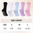 thumbnail image 6 of Grip Socks for Women: LOFIR Womens Crew Non Slip Grippy Socks with Grippers, 5 Pairs Non Skid Hospital Socks for Seniors Elderly Women, Nursing Home & Daily Wear, Size11-13, 6 of 6