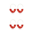thumbnail image 2 of Sonducket 1 par de aretes delicados de estilo vintage con estampado de leopardo, suministros para fiestas, día de San Valentín para vacaciones, rojo 2Conjunto, 2 of 6