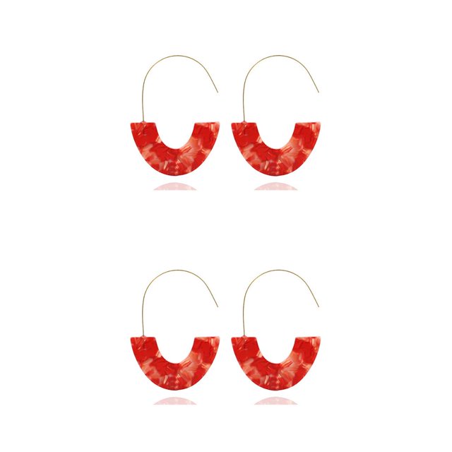 Minnieouse 1 par de pendientes exquisitos estilo Vintage acrílico estampado de leopardo oreja colgante accesorio de moda suministros para fiestas Día de rojo 2piezas Minnieouse CBP200608