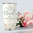 thumbnail image 5 of Christian Gifts for Women - I Can Do All Things Through Christ Coffee Travel Mug - Catholic Faith Jesus God Bible Verse Religious Gifts Stainless Steel Tumbler 20oz, 5 of 6